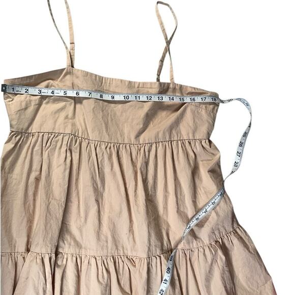 ASOS Design Womens Size 12 Cream Baby Doll Dress Side Zipper 100% Cotton - Picture 10 of 11